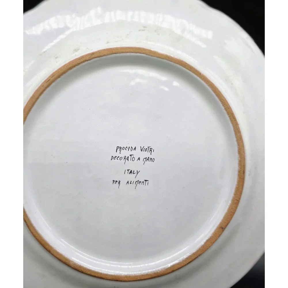 Set/4 Vintage Italian Pottery Procida Vietri 10.25
